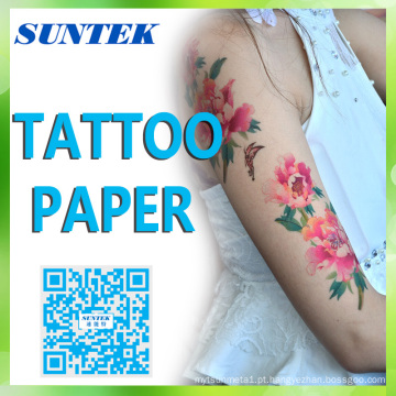 Papel provisório do decalque da tatuagem do papel de transferência da etiqueta do tatuagem do Waterslide do laser / Inkjet